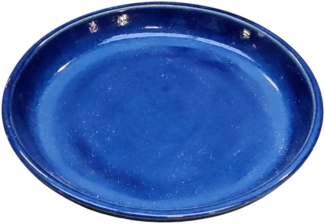 Pflanzteller für Blumentopf aus Keramik 42cm Royal Blau glasiert Vogeltränke