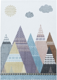 Kinder Teppich Leonardo rechteckig - 140x200 cm - Multicolor