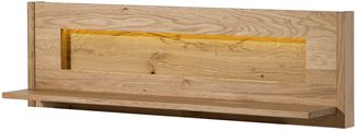 Wandregal Wildeiche inkl. LED 123 x 25 x 38 natur geölt CARDIFF #150