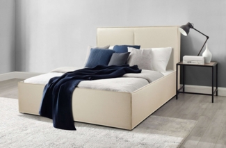 Home affaire Polsterbett Hamar Cosy, 300 KG belastbar! Leinenoptik, gepolstertes Kopfteil (Liegefläche 140x200, ca. 110cm hohes Kopfteil, ca. 40cm Liegehöhe), stilvoll, optional mit 4 Schubladen, FSC®-zertifiziert