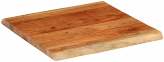 vidaXL Tischplatte 60x60x3,8cm Quadratisch Massivholz Akazie Baumkante 370642