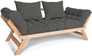 Marior HOME 'ALLEGRO' Klappsofa, Buchenholz, Unbehandelt, Asche