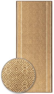 Karat Teppich Läufer Olymp, Flur Teppichläufer im Rauten Design, rutschhemmender Gelrücken, Polyamid Flurläufer für Flur & Wohnzimmer