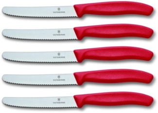 Victorinox | Swissclassic Gemüse- und Tomatenmesser Set | Wellenschliff | ergonomischer Griff | spülmaschinengeeignet | vielseitig und langlebig