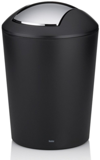 kela 'Marta' Kosmetikeimer, Deckel abnehmbar, Kunststoff, 5 Liter, Schwarz