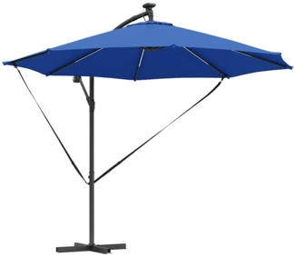 vidaXL Auskragender Bananenschirm Azurblau 294 x 294 x 248 cm 42003388