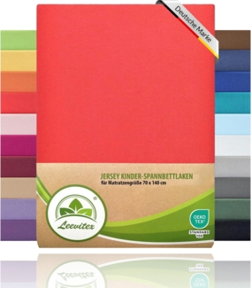 leevitex® Spannbettlaken Spannbettlaken Kinder Spannbettlaken Premium 170 g/m², Gummizug: Rundumgummizug, (1 Stück), schwer & blickdicht, 100% Baumwolle, 70x140 cm