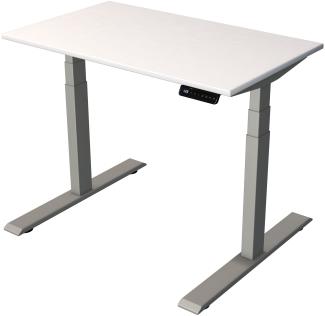 Kerkmann Schreibtisch Sitz- /Stehtisch Smart office 100x60x63-12 cm Gestell Silber Asteiche