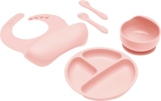 Fillikid Kindergeschirr-Set Silikonset (4-tlg), 1 Personen, Silikon, inkluisve Lätzchen