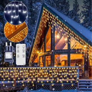 XERSEK LED-Lichterkette Dimmbare Lichtergirlande mit Fernbedienung, 5–20m, Warmweiß/Kaltweiß, 144-600 LEDs, 8-11 Lichtmodi, Timer, IP44, Kettbar