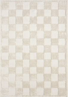 OTTO home Teppich Belion, Hoch-Tief-Struktur, Karo-Muster, rechteckig, Höhe: 19 mm, leichter Glanz, Schachbrettmuster, Modern, Wohnzimmer, Schlafzimmer