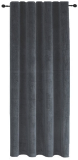 Haus und Deko Gardine Vorhang Kräuselband Verdunkelung 300x245 cm Samt weich blickdicht (1 St), Kräuselband, Polyester