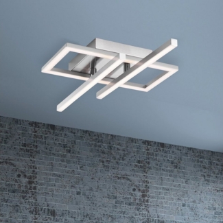 MeLiTec LED Deckenleuchte D133, schwenkbare Arme, nickel-matt : Nickel-matt