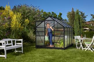 Vitavia Gewächshaus Comet 5000 4mm HKP BxTxH 195 x 257 x 197 cm 5m² Alu schwarz