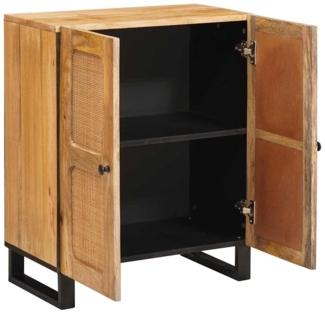 vidaXL Sideboard Braun 60 x 33,5 x 75 cm Massivholz Mango 4018046