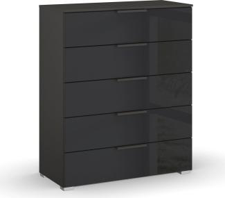 rauch Schubkastenkommode Skat Meridian Kommode Sideboard Wäscheschrank, mit 5 Schubladen mit Glasfront in elegantem Design
