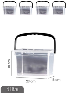 Hermia Concept Vorratsdose 100% PLASTIC, 16 x 23 x 18 cm (4 Pieces) M5702, (4-tlg)