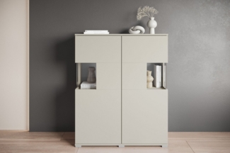INOSIGN Highboard Kenia (1 St), Modernes Highboard mit Glastüren, Breite 100 cm