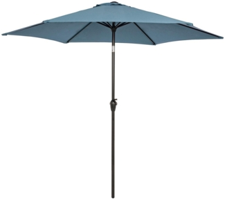 Bizzotto Sonnenschirm KALIFE, Blau, Ø 270 cm, Aluminium, Kippfunktion, Polyesterschirm