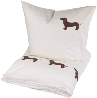 Trautesheim Bettwäsche-Set JAGDFIEBER Dackel-Bettwäsche in 135 x 200 cm und 80 x 80 cm
