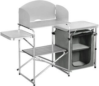 Woltu Campingtisch, faltbar tragbar inkl. Tragetasche mit Aluminiumgestell