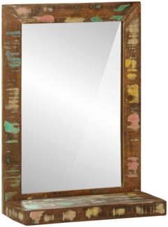 vidaXL Badezimmer Spiegel Braun 50 x 22 x 70 cm Massivholz recycelt 4016737