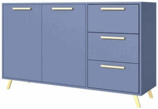 Compleo Kommode ALEX II mit 3 Schubladen und 2 Türen, Glamour design, praktische Kommode