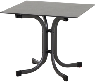 Gartentisch >Sola< in matt-anthrazit, dark stone - 80x70x80 (BxHxT)