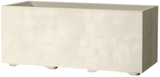 XXL Pflanzkasten Millennium 100 L in Creme mit Tolle Naturstein Optik, Maße: 99x37,5x37,5 cm