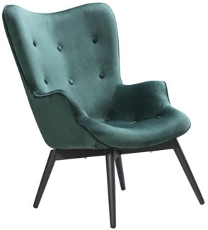 Sessel Metall und Polyester Grün und Schwarz
