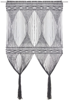 vidaXL Makramee Vorhang Anthrazit 140x240 cm Baumwolle 323996