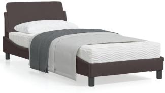 vidaXL Bettgestell "Dover" Dunkelbraun 90x200 cm Stoff 373108