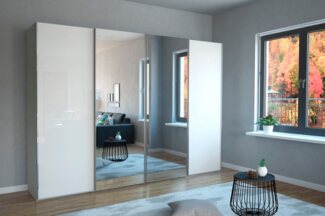 WIEMANN Schwebetürenschrank Monaco hochwertige Glas- und Spiegelfront