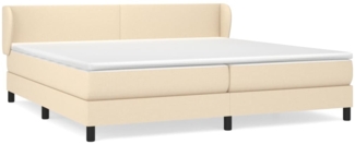 Boxspringbett mit Matratze Stoff Creme 200x200 cm, Härtegrad: H2 [3126114]