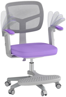 COSTWAY Drehstuhl, Kinder mit 5 Rollen, Schreibtischstuhl höhenverstellbar