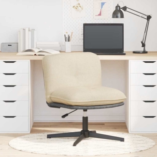 vidaXL Bürostuhl Drehbar Creme Stoff 4105391