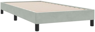 vidaXL Bettgestell ohne Matratze Hellgrau 90x210 cm Samt 4101337