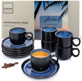 SÄNGER Espressotassen Set Aruba 12 teilig für 6 Personen
