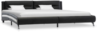 vidaXL Bettrahmen mit Kopfteil Schwarz 160 x 200 cm Kunstleder 286839