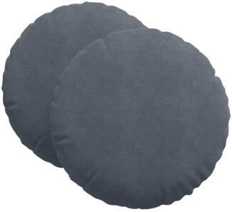 vidaXL Sitzkissen 2 Stück Dunkelgrau Ø 60 x 21 cm Samt 42014212