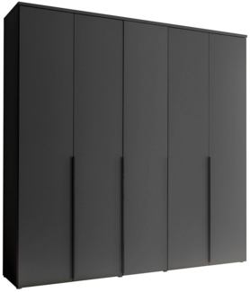Kleiderschrank Konstanz / Kevo, Holzwerkstoff, Anthrazit, 225 x 225 x 52 cm