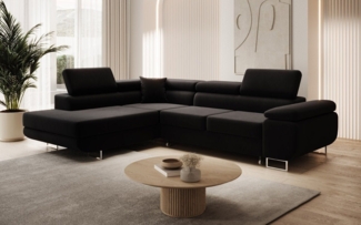 Luxusbetten24 Schlafsofa Designer Sofa Aston Samt, mit Stauraum und Schlaffunktion