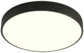 Natsen Deckenleuchte Runde LED Deckenlampe, 36W, Warmweiß 3000K, Schlafzimmer Lampe Küchenlampe 40x40x4 cm,Schwarz