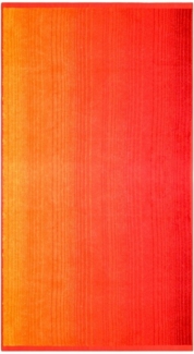 Handtücher Duschtücher - Farbverlauf Design - aus Bio Baumwolle Handtuch Colori, 50x100 cm,rot