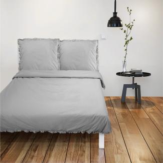 JEMIDI Bettwäsche Bettwäsche mit Rüschen Set - 220 x 240 cm Deckenbezug - Doppelbett Set