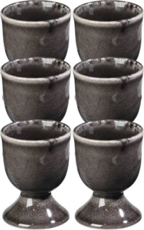 Broste Copenhagen NORDIC COAL Eierbecher 6,5 cm Set6