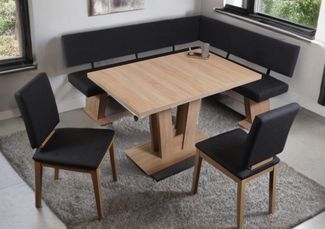 Stolebaenk Eckbankgruppe Varese MAVEAR, (1x Eckbank, 1x Tisch, 2x Stuhl), Sitz und Rücken Bezüge frei von allergisierenden Farbstoffen