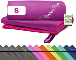 NirvanaShape Reisehandtuch Mikrofaser Handtuch, Badehandtuch, Reisehandtuch, Sporthandtuch, Ecktasche mit Reißverschluss, saugfähig, leicht, schnelltrocknend