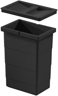 Hailo Inneneimer 1225959 schwarz 8 L 226 x 156 x 295 mm mit Deckel