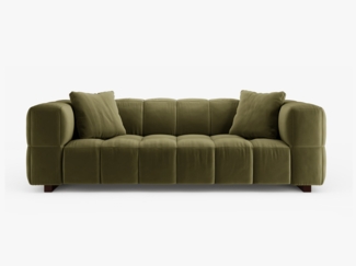 Micadoni Sofa Puma 3-Sitzer Samt Grün